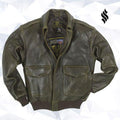 Men's Vintage Leather Jacket 100 Mission A-2 Pilot’s Jacket - bombersflight