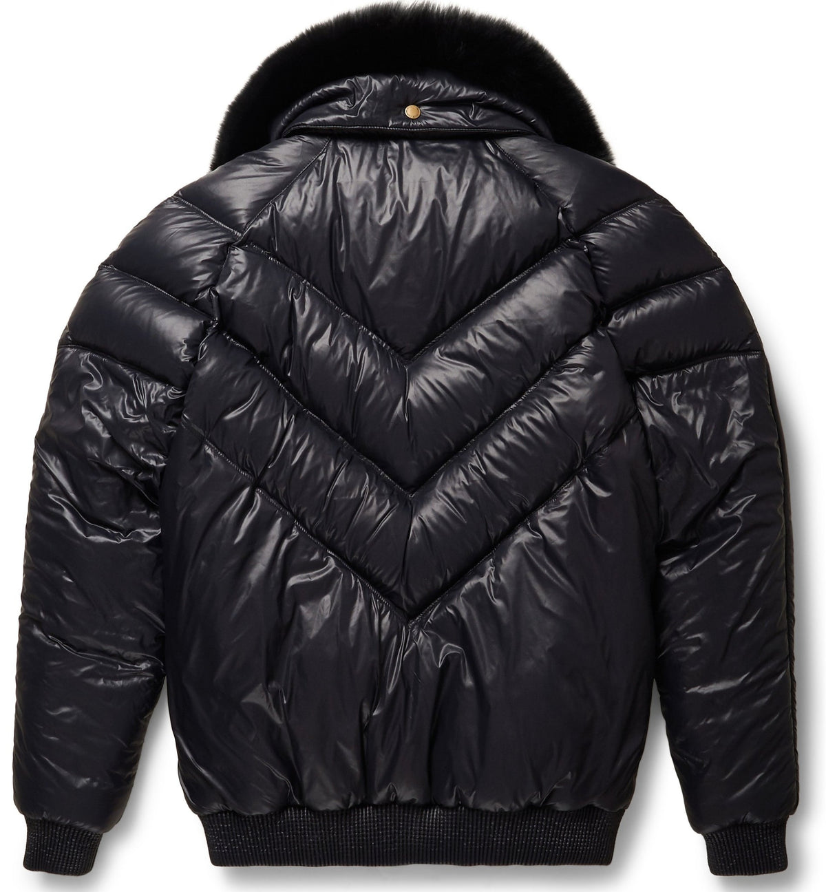 Genuine Black Leather V-Bomber Jacket - bombersflight