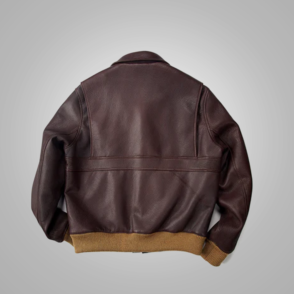 Men's A2 Bomber Flying RAF Aviator Sheepskin Leather Jacket - bombersflight