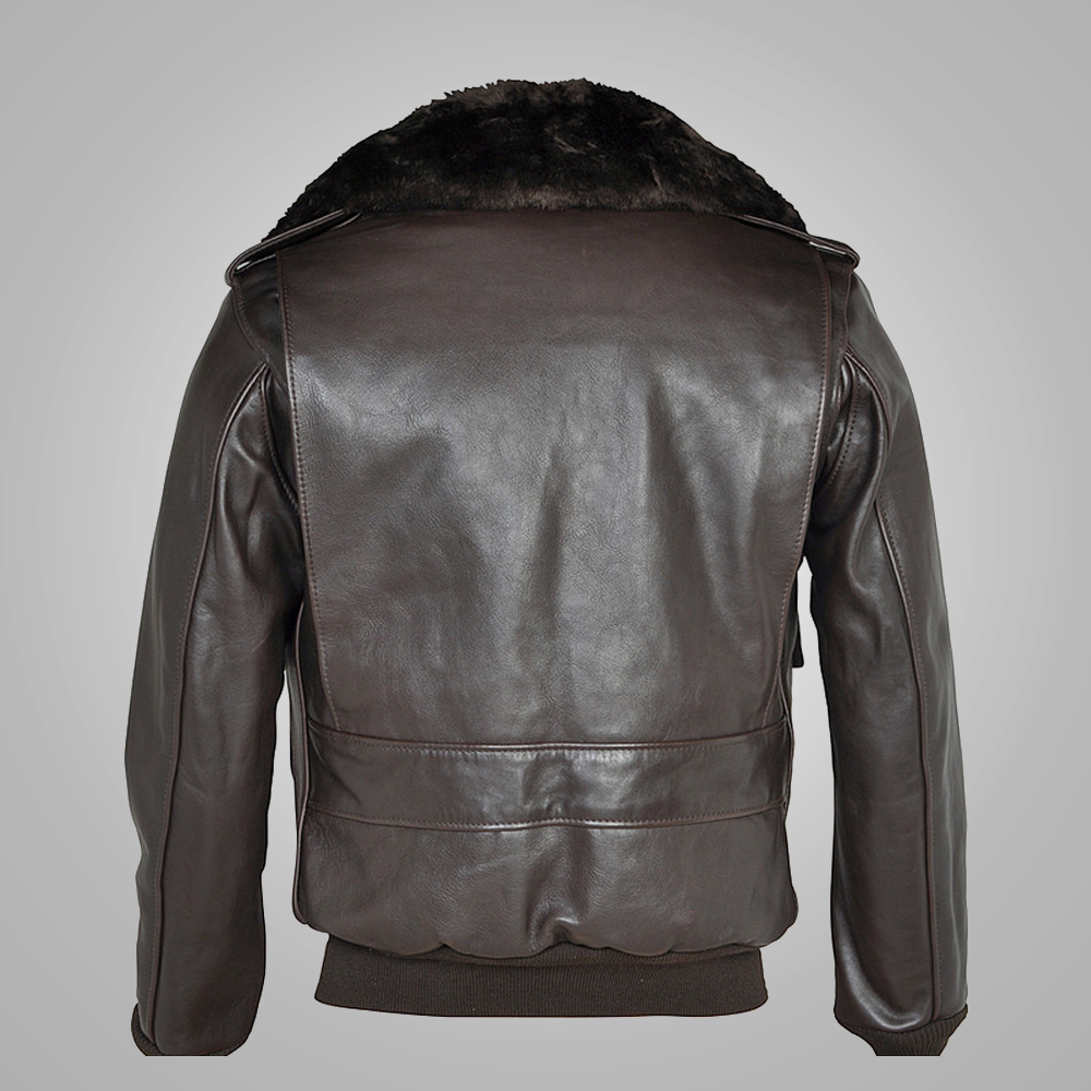 Men Dark Brown Flying Aviator RAF A2 Cowhide Leather Flight Jacket - bombersflight