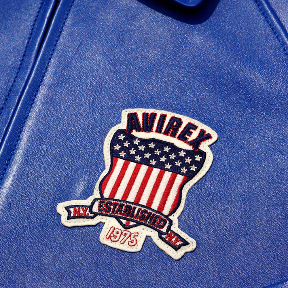 Men's Avirex Blue Jacket New Style Avirex Jacket - bombersflight