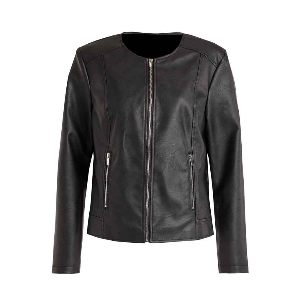 Biker Jacket No Collar