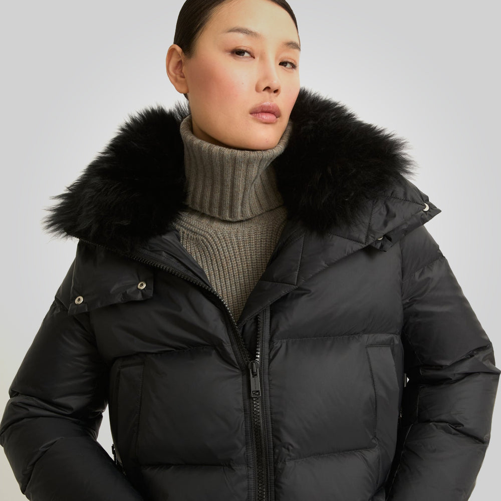 Puffer Jacket For Women With Fur Lining