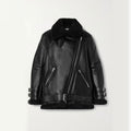 Shearling Leather Biker Jacket