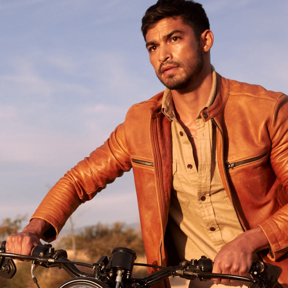Brown Cafe  Moto Jacket