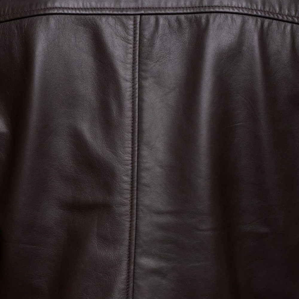 Men's Brown Cowhide Field Leather Jacket - bombersflight