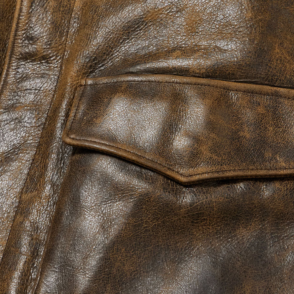 Brown A2 Leather Bomber Jacket