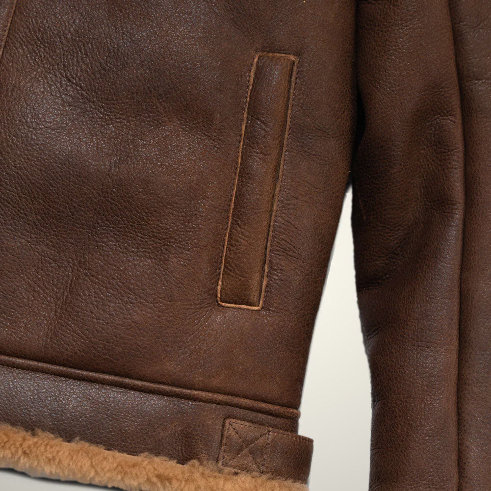 Men's B3 Bomber Sheepskin Shearling Leather Jacket