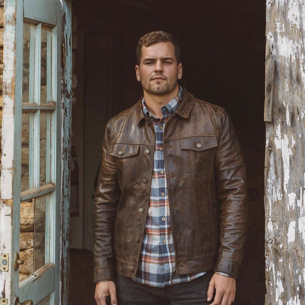 Vintage Brown Leather Jacket