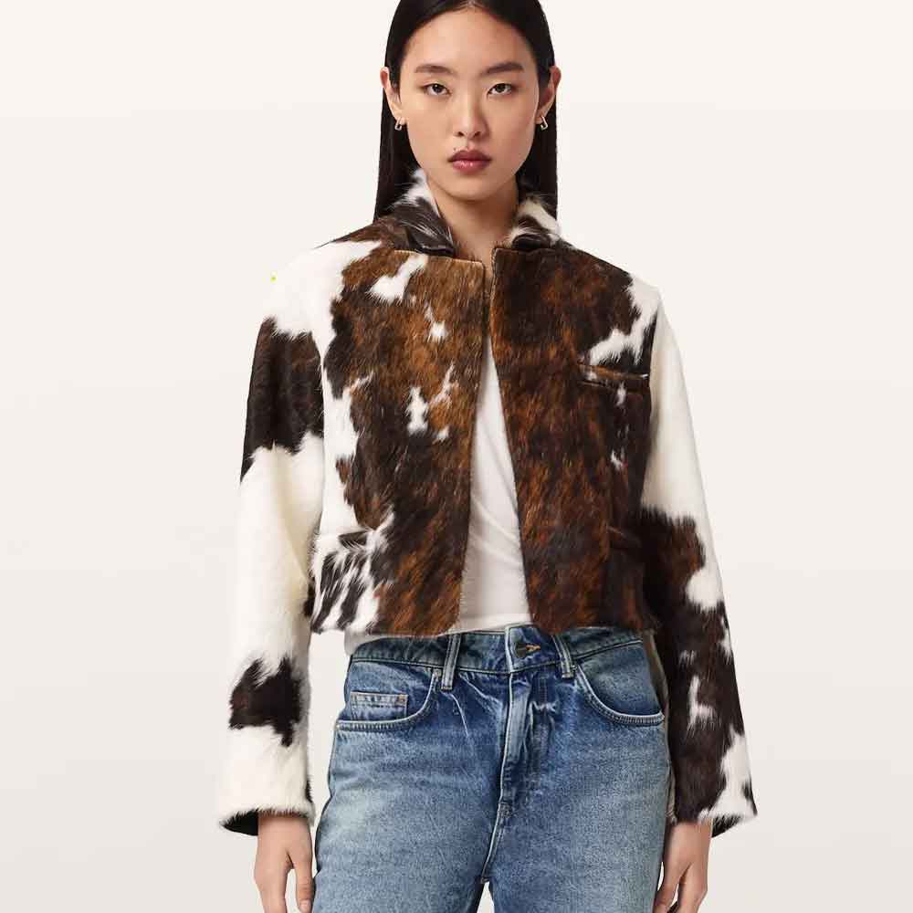 Genuine Cowhide Jacket for Women
