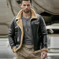Leather and sheepskin Aviator Jacket