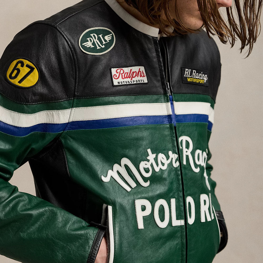 Motor Racing Leather Moto Jacket