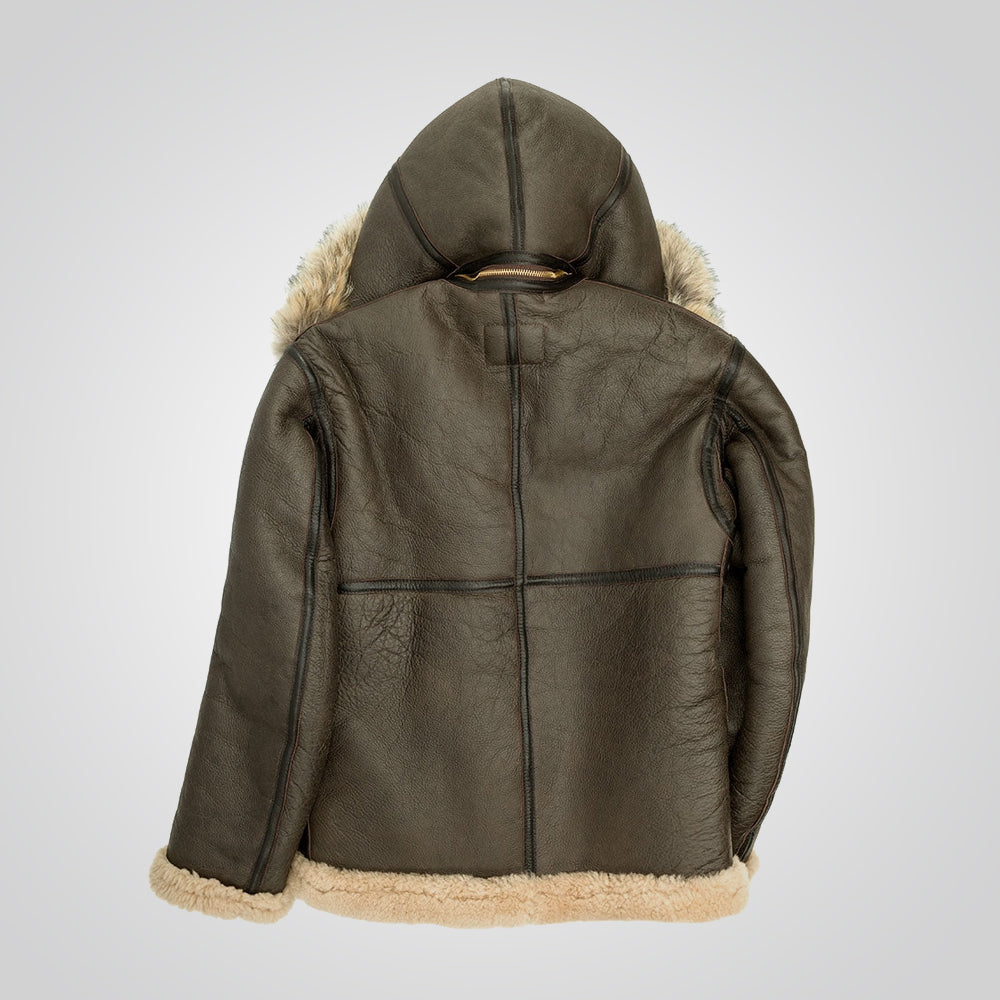 Men's Hooded RAF Aviator Sheepskin Jacket