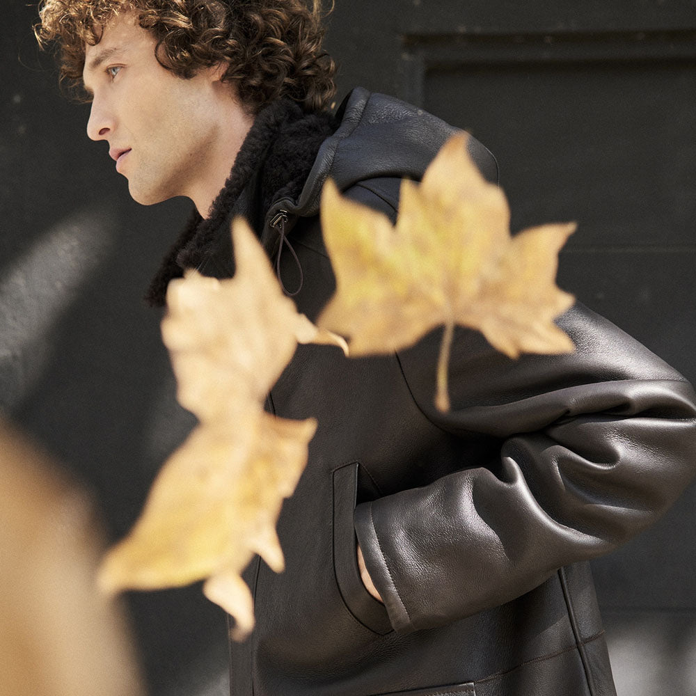 Brown Long Sheepskin Coat