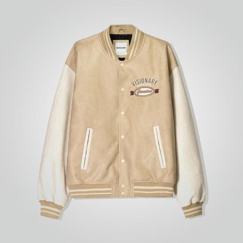 Men's Retro Varsity Letterman Bomber Jacket