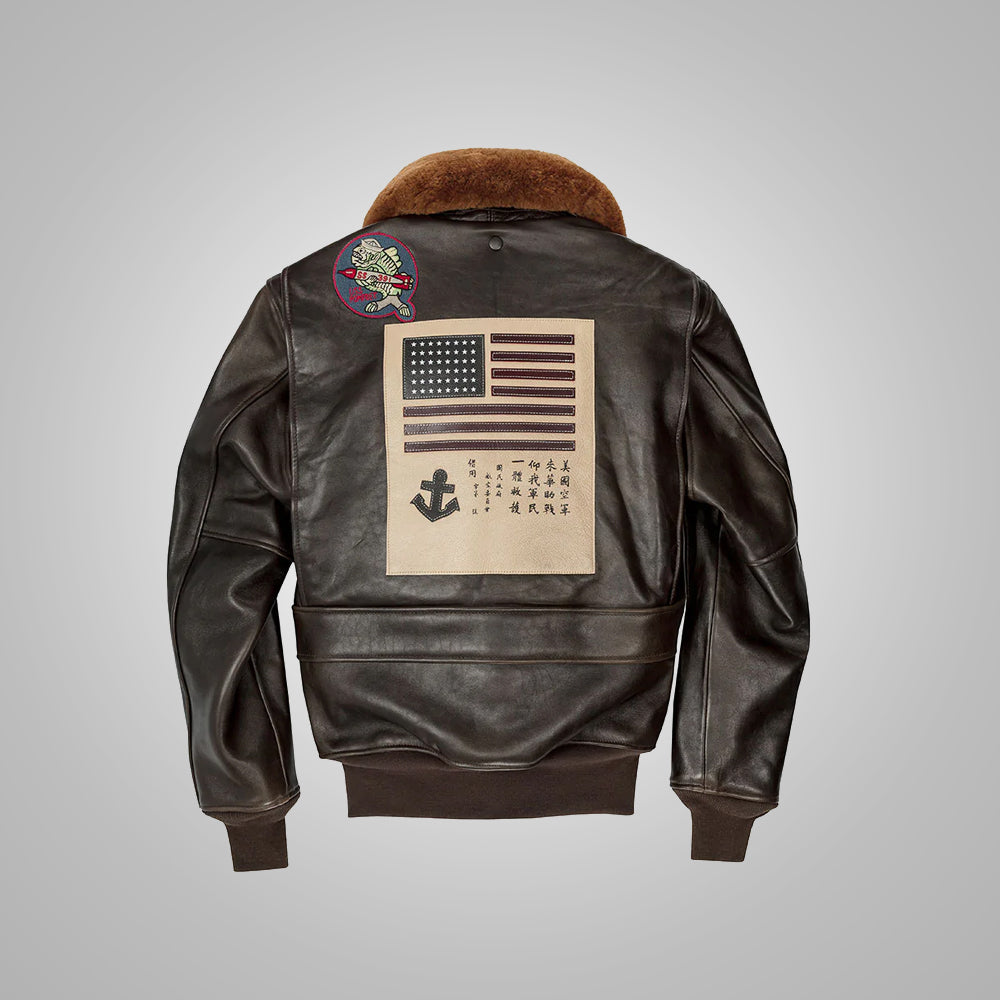 Men's Top Gun Maverick G-1 Flight Leather Bomber Jacket - bombersflight