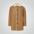 Bomber Sheepskin Leather Shearling Coat