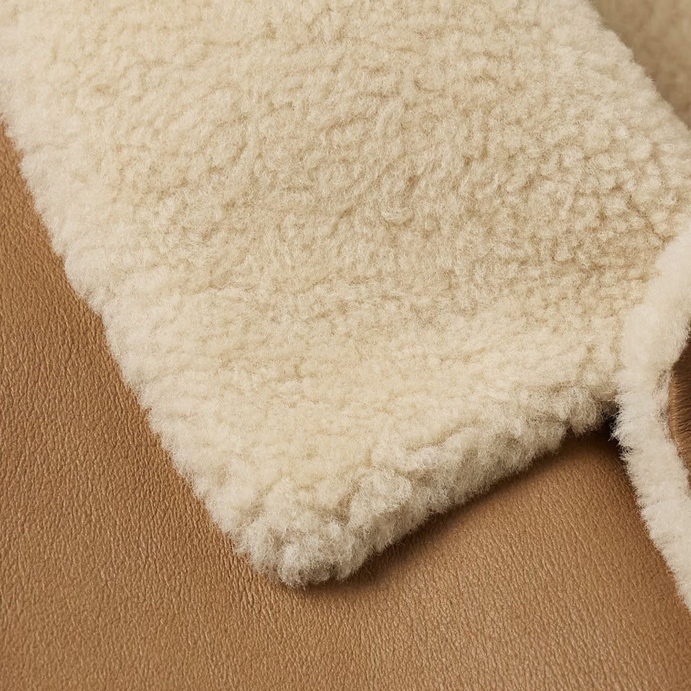 WW Bomber Sheepskin Leather Shearling Coat