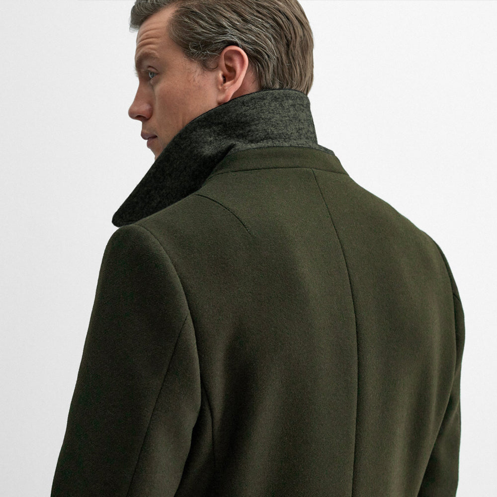 Olive Green Men's Royal Navy Wool Peacoat