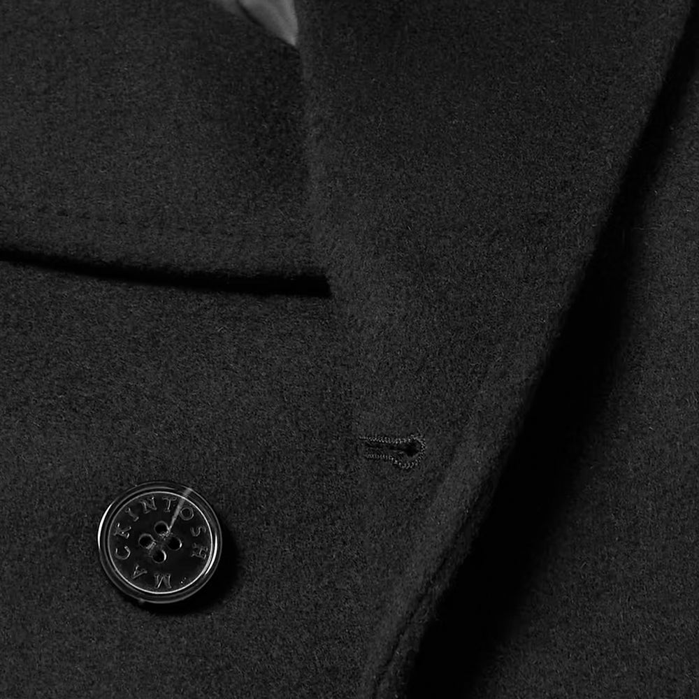 Navy Sailor Wool Peacoat for Men in Black