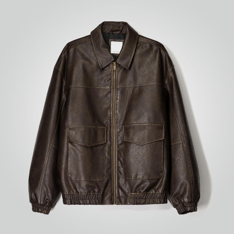 A2 Leather Bomber Jacket for men