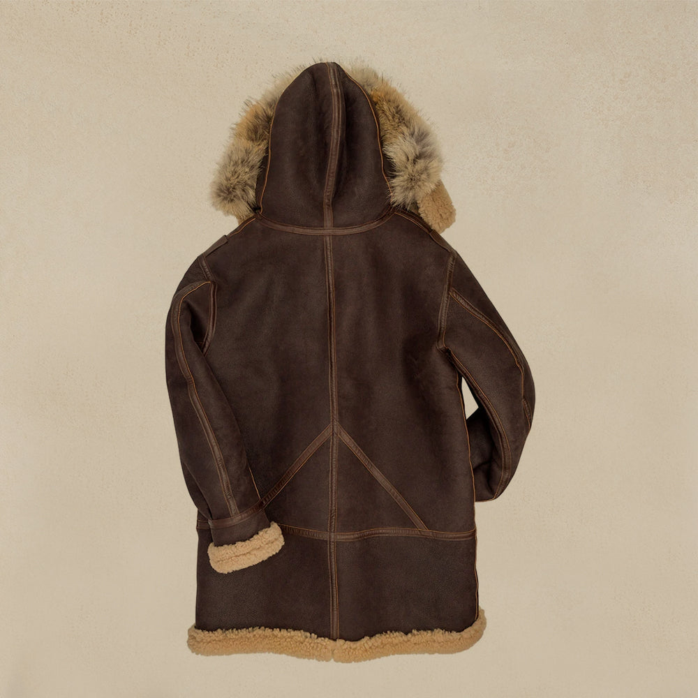 Shearling Coat With Fur hood