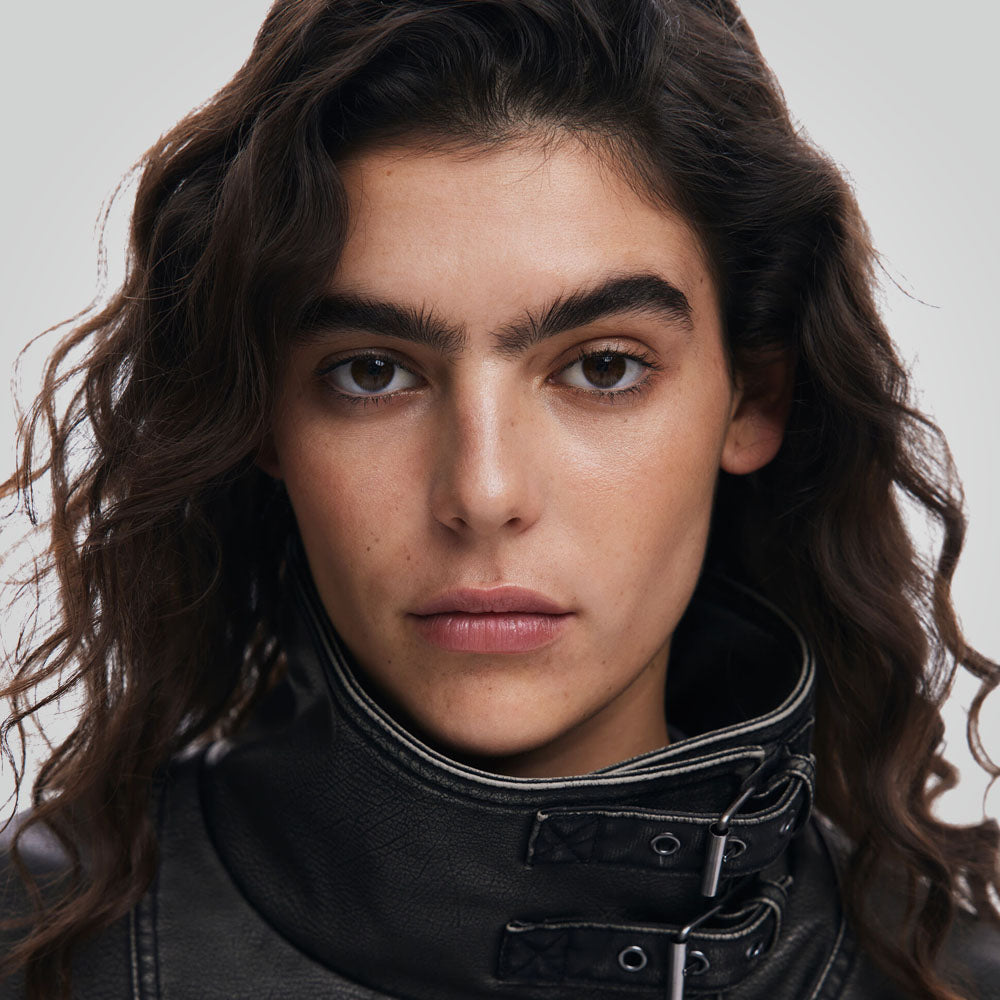 Women's Black Leather Biker Jacket 