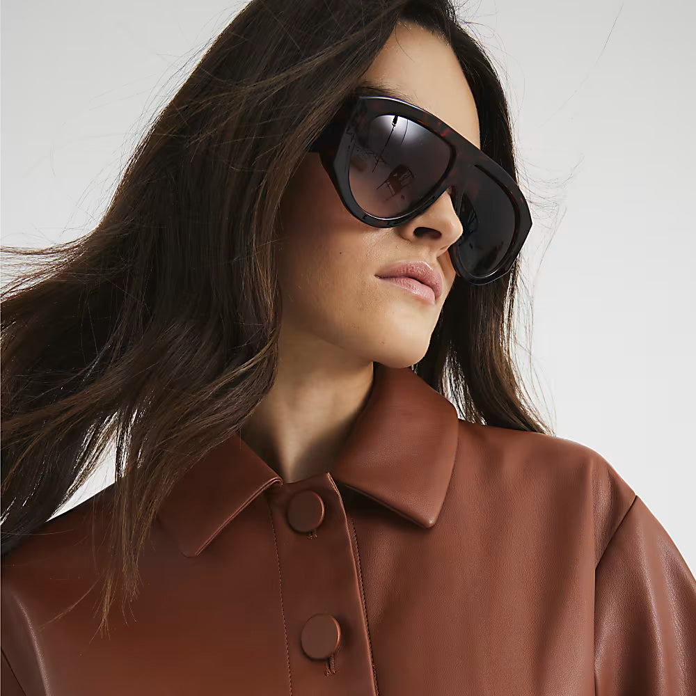 Leather Shirt Mini Dress