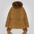 Women's Brown Parka Down Jacket