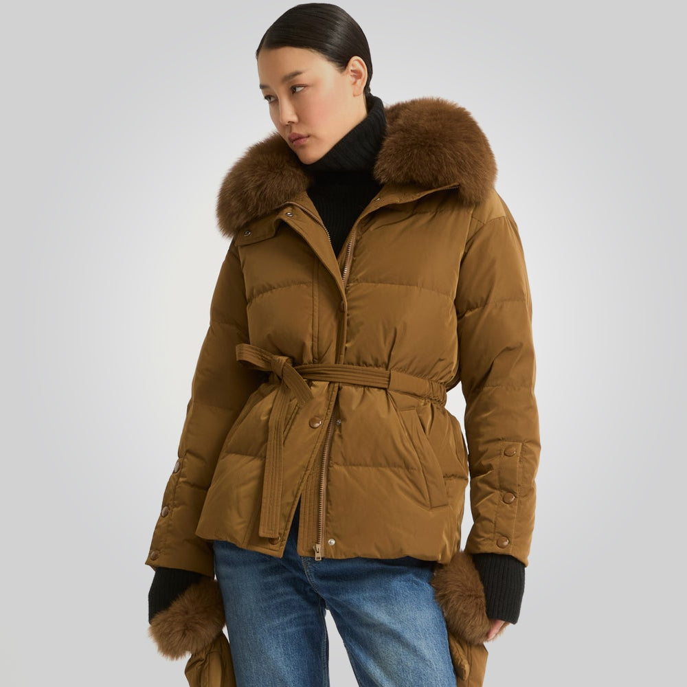 Women's Brown Down Jacket