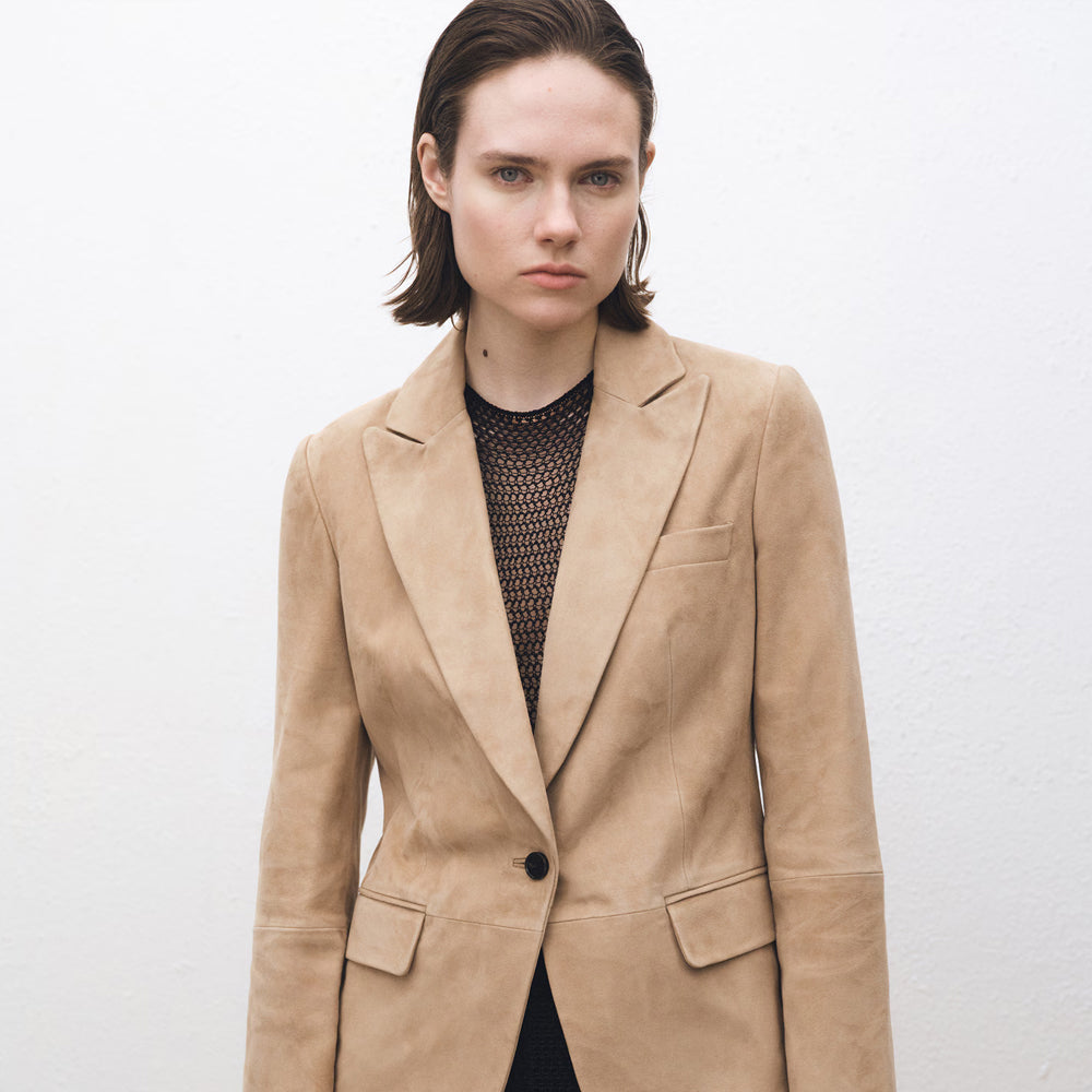 Women's Leather Blazer