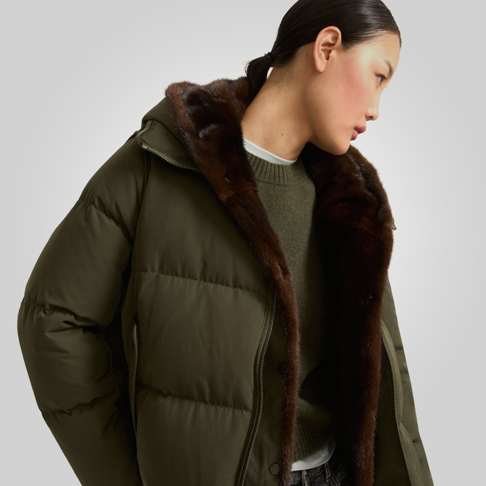  Parka Down Jacket With Fur Lining