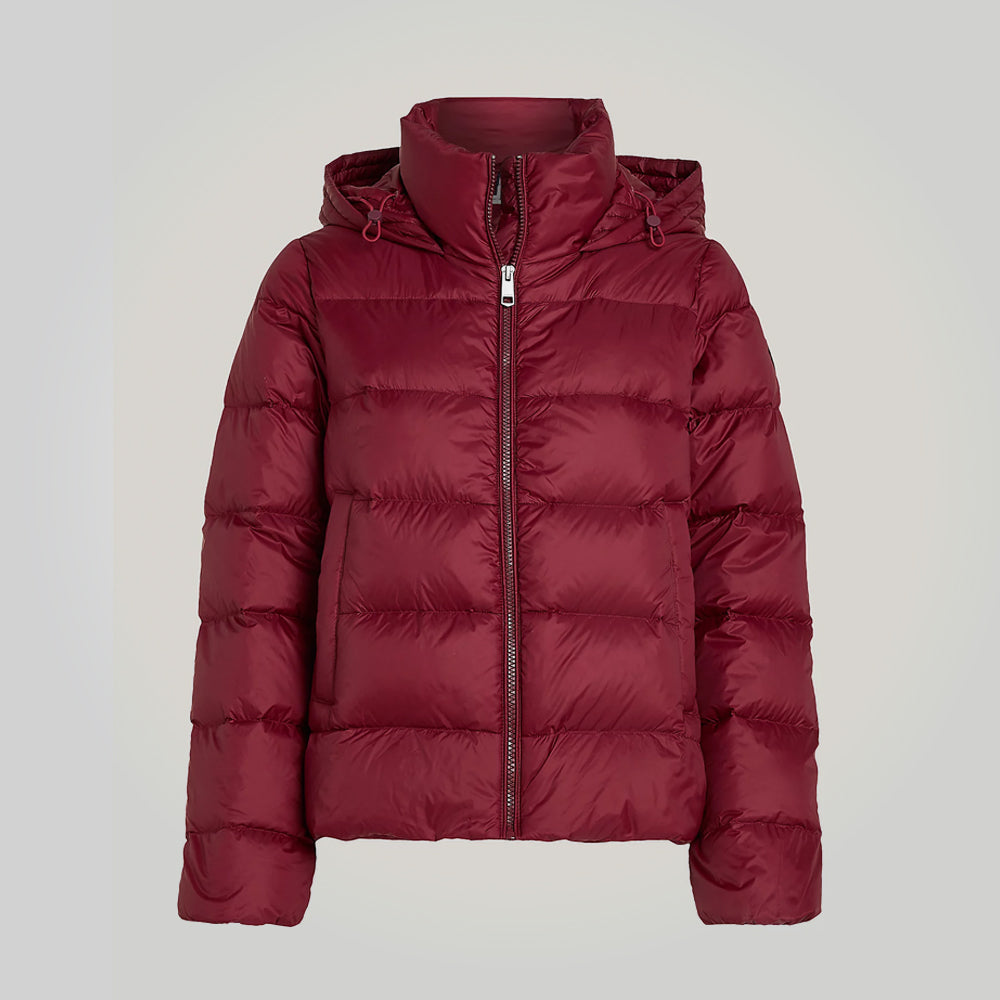 Women's Red Down Puffer Jacket