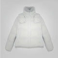 Women's White Parka Down Jacket With Fur Lining