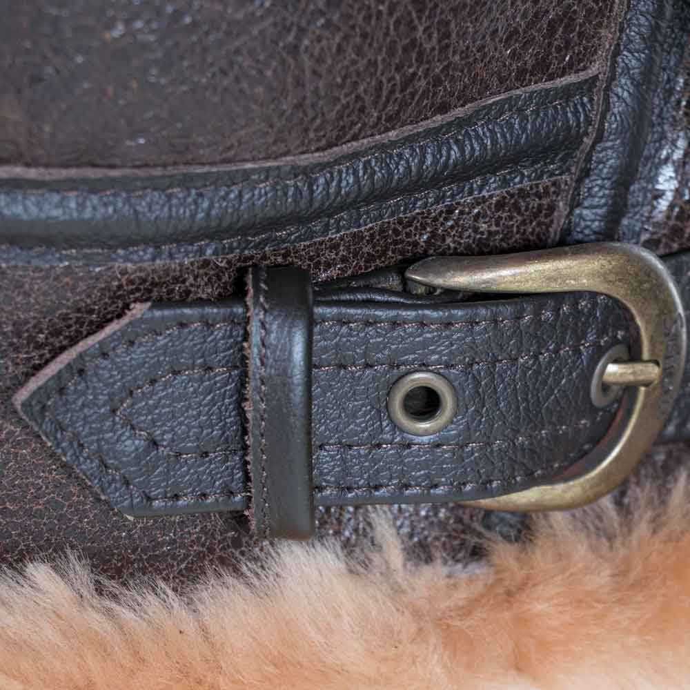 Bomber Jacket with Fur Men in Brown Colour - bombersflight