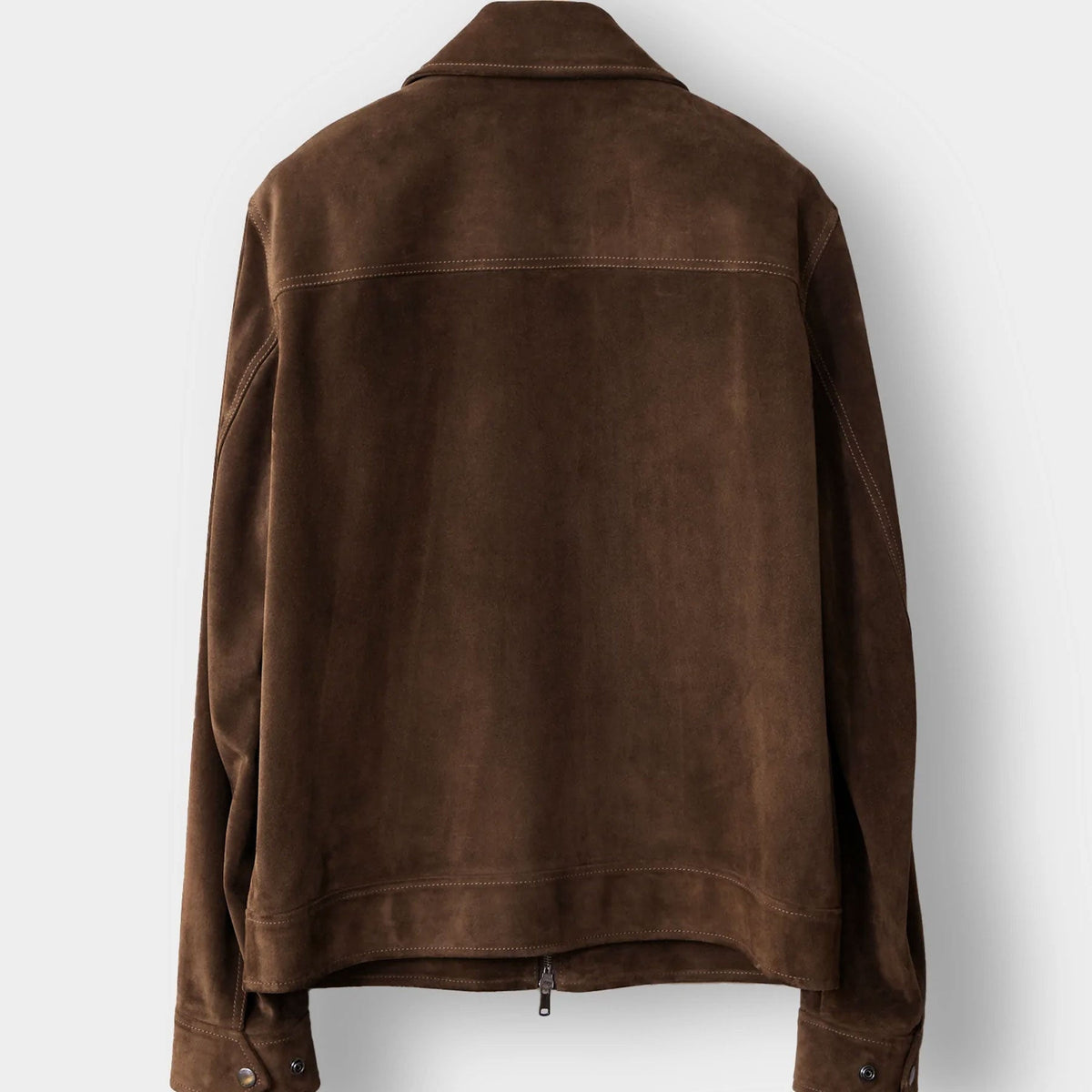 back view of goatskin suede jacket