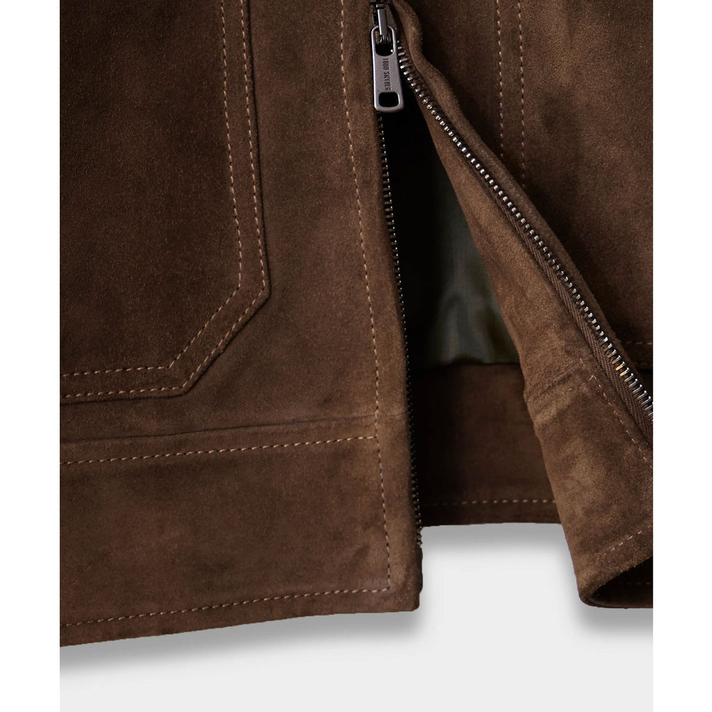 zipper and stitching closeup view