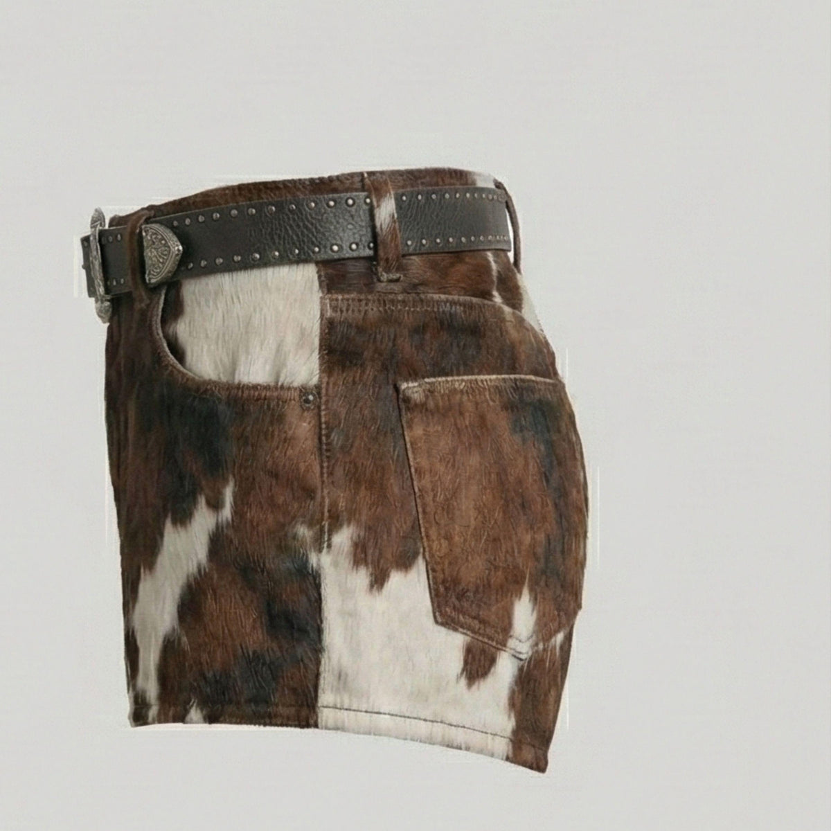 Genuine Short Hair Cowhide Leather Short - bombersflight