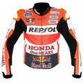 New Men's Racing Motorcycle Cowhide Genuine Leather Jacket - bombersflight