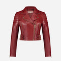 Red Leather Biker Jacket